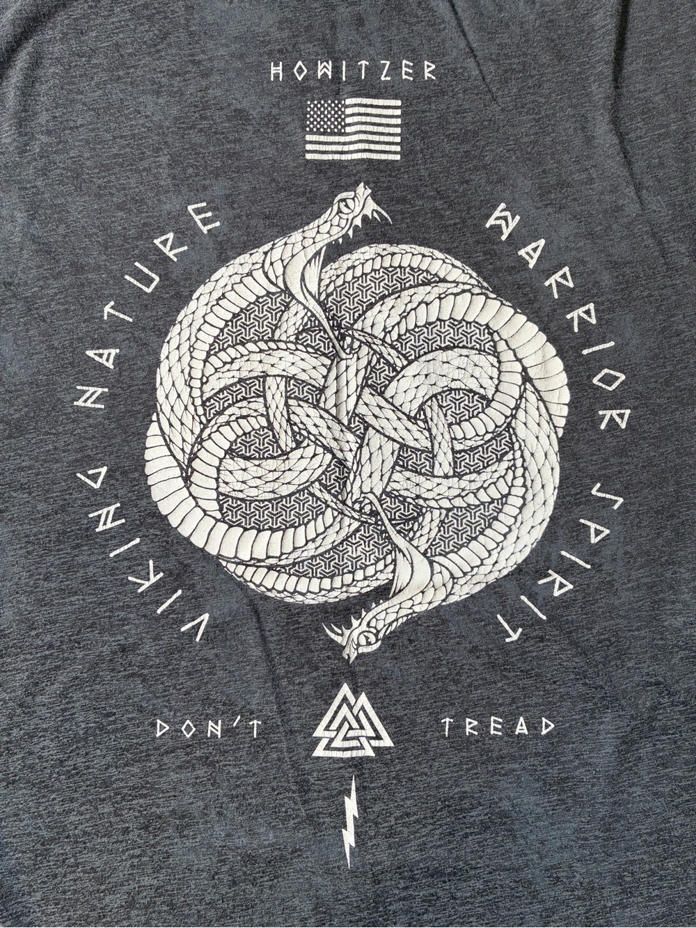Howitzer Viking Tread Tee - Men's M - Warrior Spirit Norse Snake Graphic
